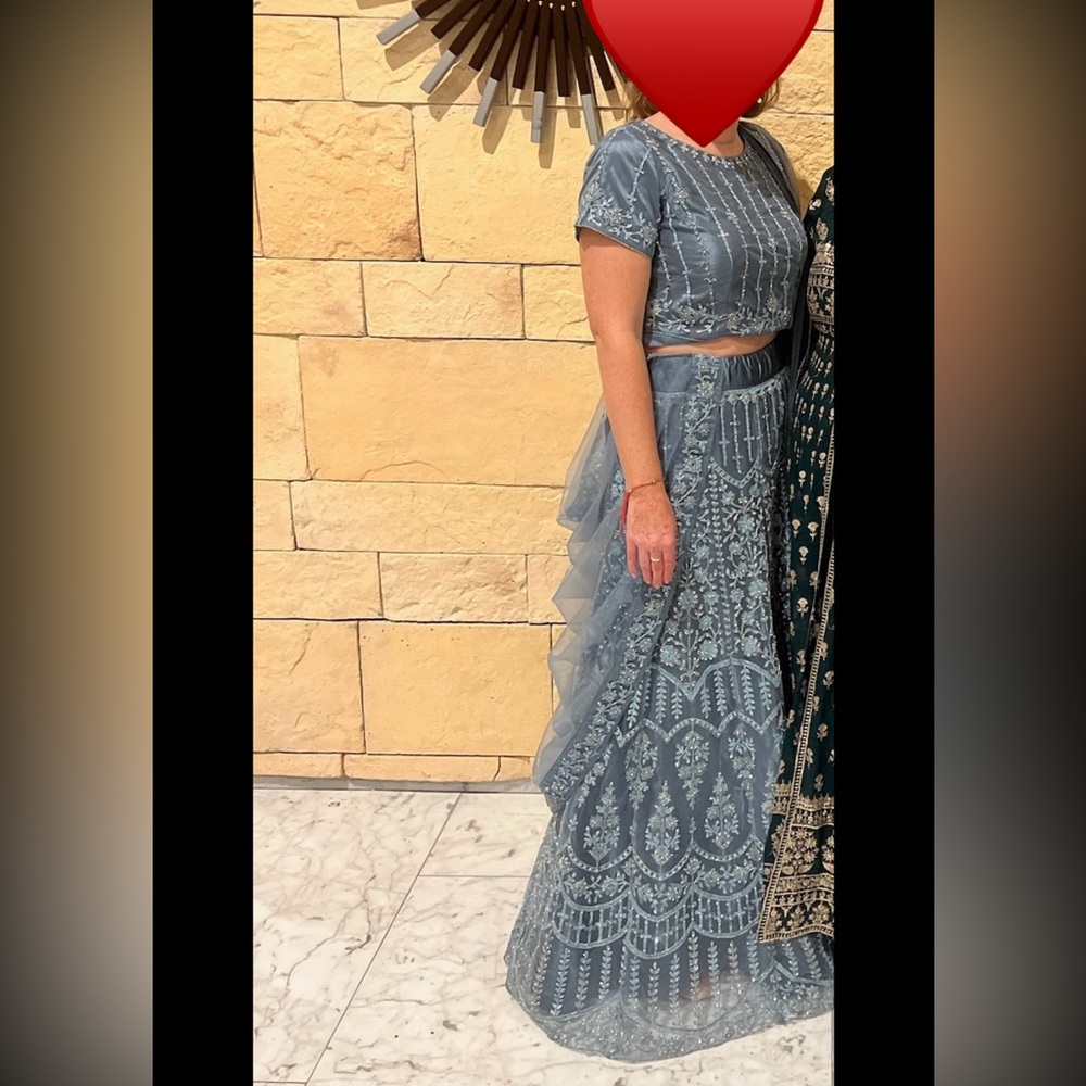 Blue Silver Lehenga